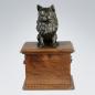 Preview: Hundeurne mit Bronzefigur - Chihuahua